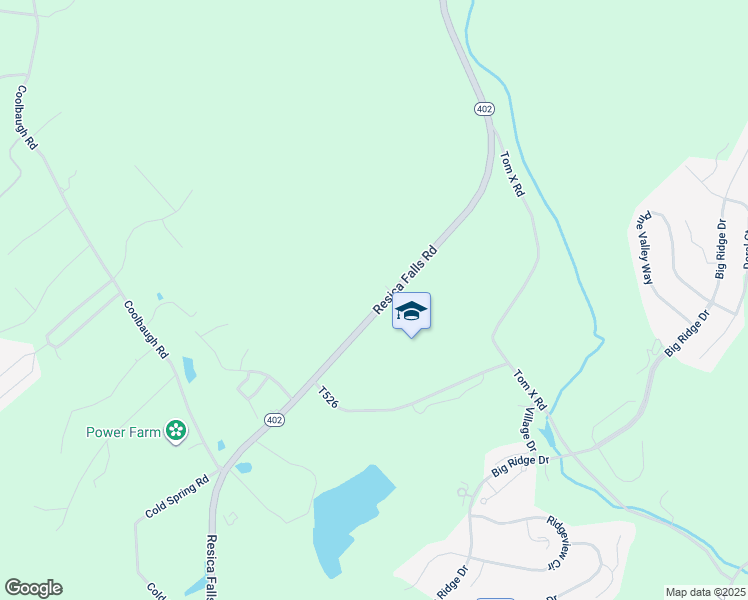 map of restaurants, bars, coffee shops, grocery stores, and more near 795 Resica Falls Road in East Stroudsburg