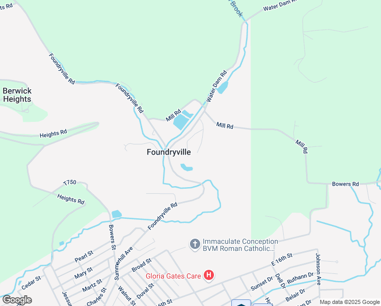 map of restaurants, bars, coffee shops, grocery stores, and more near 42 Water Dam Road in Berwick
