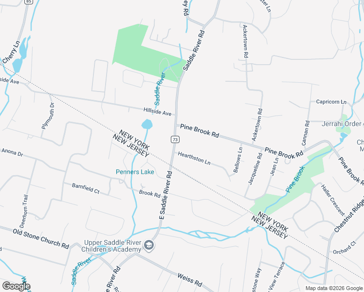 map of restaurants, bars, coffee shops, grocery stores, and more near 731 Saddle River Road in Airmont