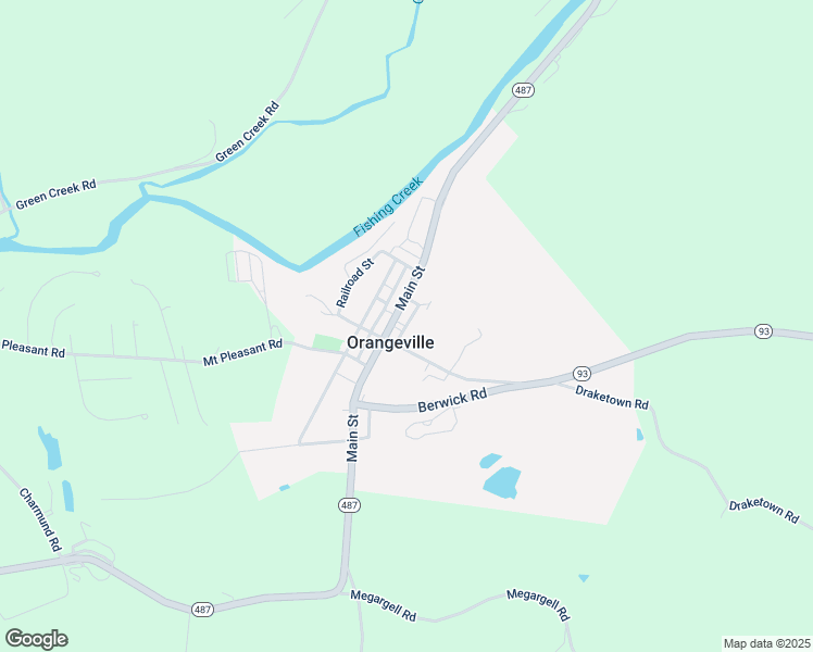 map of restaurants, bars, coffee shops, grocery stores, and more near Ruckle Alley in Orangeville