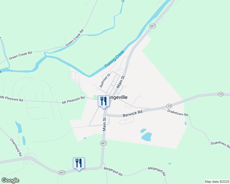 map of restaurants, bars, coffee shops, grocery stores, and more near 411 Main Street in Orangeville