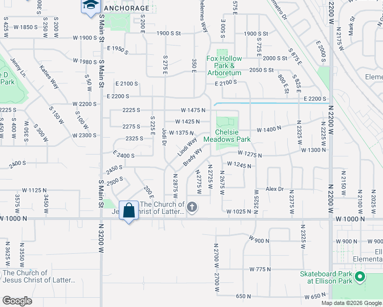 map of restaurants, bars, coffee shops, grocery stores, and more near 2780 North 2875 West in Layton