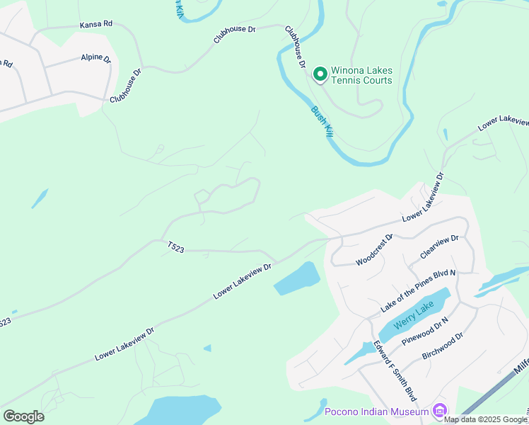 map of restaurants, bars, coffee shops, grocery stores, and more near 172 Kahkout Mountain in East Stroudsburg