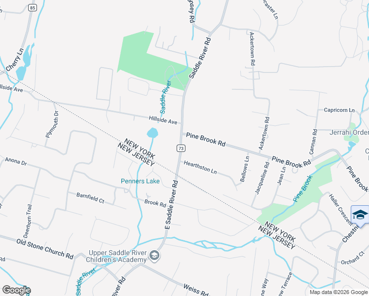 map of restaurants, bars, coffee shops, grocery stores, and more near 731 Saddle River Road in Airmont