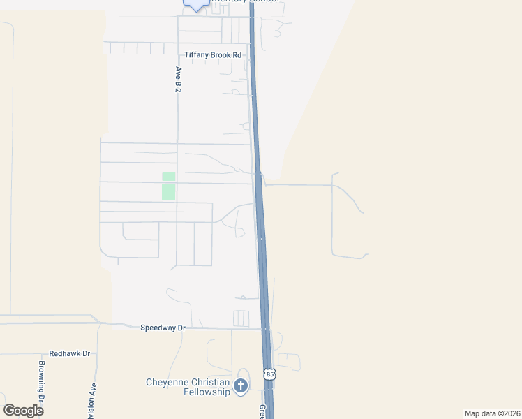map of restaurants, bars, coffee shops, grocery stores, and more near CanAm Highway in Cheyenne