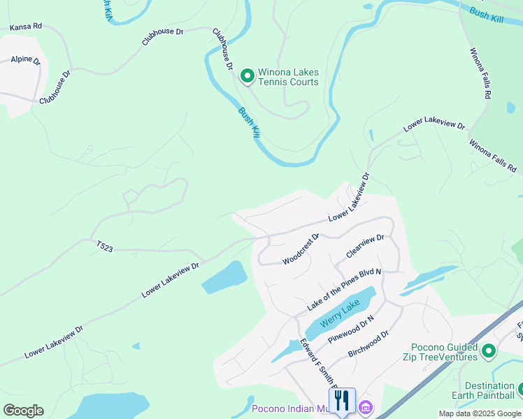 map of restaurants, bars, coffee shops, grocery stores, and more near in East Stroudsburg