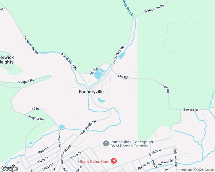 map of restaurants, bars, coffee shops, grocery stores, and more near 42 Water Dam Road in Berwick