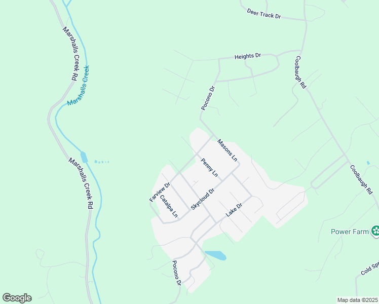 map of restaurants, bars, coffee shops, grocery stores, and more near 3141 Penny Lane in East Stroudsburg