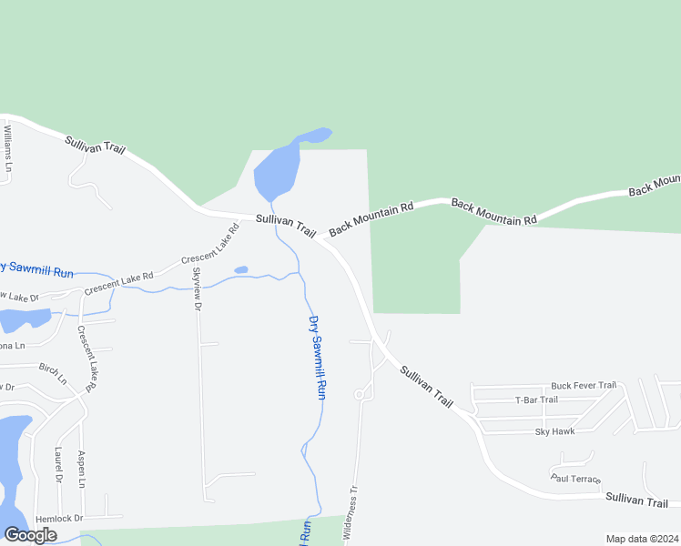 map of restaurants, bars, coffee shops, grocery stores, and more near 1074 Sullivan Trail in Monroe County