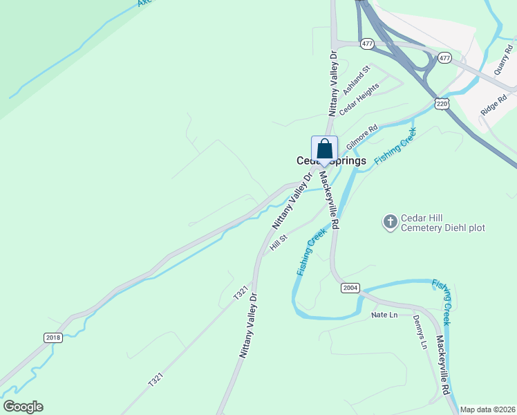 map of restaurants, bars, coffee shops, grocery stores, and more near 15 Stone Ridge Lane in Mill Hall