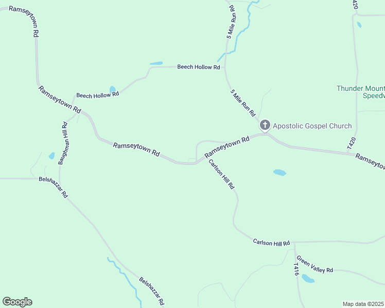 map of restaurants, bars, coffee shops, grocery stores, and more near Ramseytown Road in Brookville