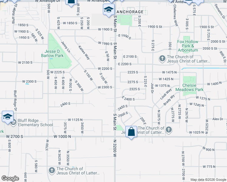 map of restaurants, bars, coffee shops, grocery stores, and more near 2340 South Main Street in Clearfield