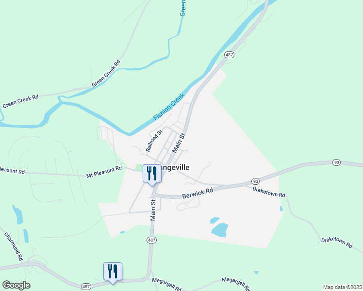 map of restaurants, bars, coffee shops, grocery stores, and more near Ruckle Alley in Orangeville