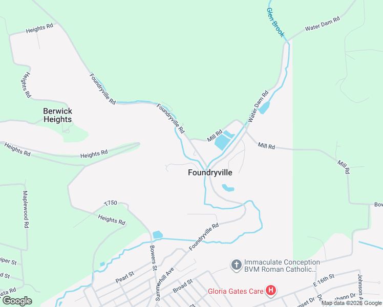 map of restaurants, bars, coffee shops, grocery stores, and more near 139 Foundryville Rd in Berwick