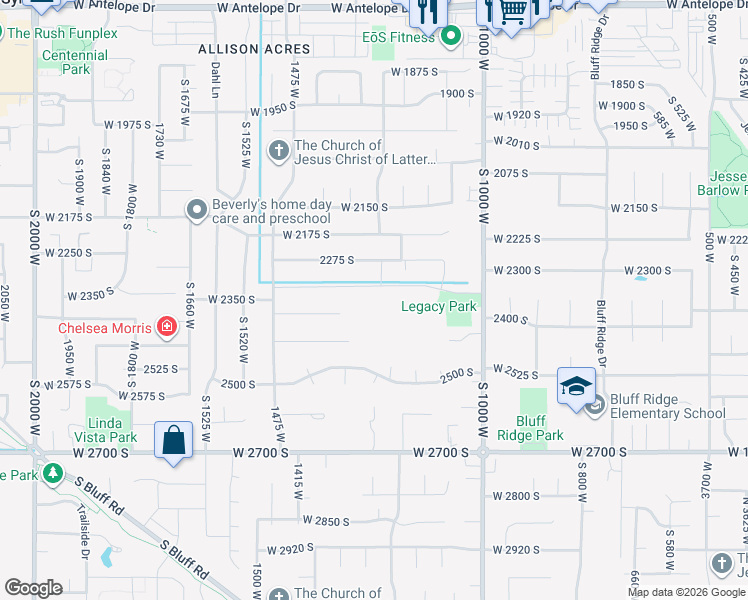 map of restaurants, bars, coffee shops, grocery stores, and more near 2356 South 1230 West in Syracuse