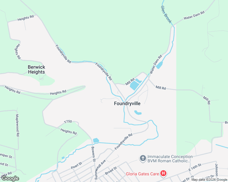 map of restaurants, bars, coffee shops, grocery stores, and more near 139 Foundryville Rd in Berwick