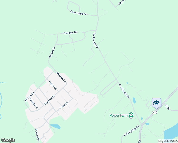 map of restaurants, bars, coffee shops, grocery stores, and more near 257 Coolbaugh Road in East Stroudsburg