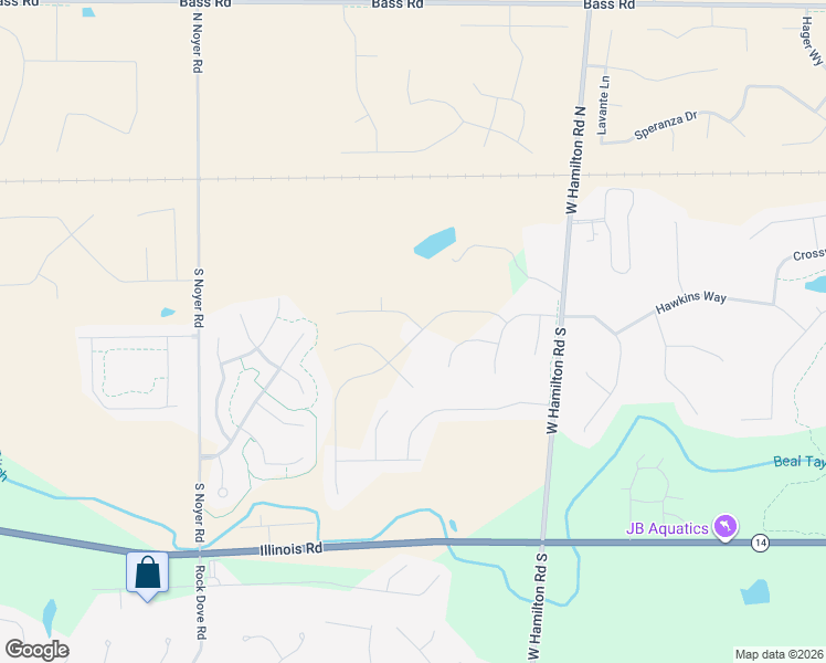 map of restaurants, bars, coffee shops, grocery stores, and more near 207 W Hamilton Rd N in Fort Wayne