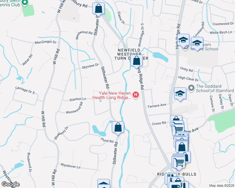 map of restaurants, bars, coffee shops, grocery stores, and more near 62 London Lane in Stamford