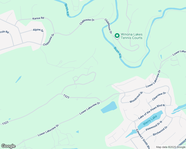 map of restaurants, bars, coffee shops, grocery stores, and more near 193 Kahkout Mountain in East Stroudsburg