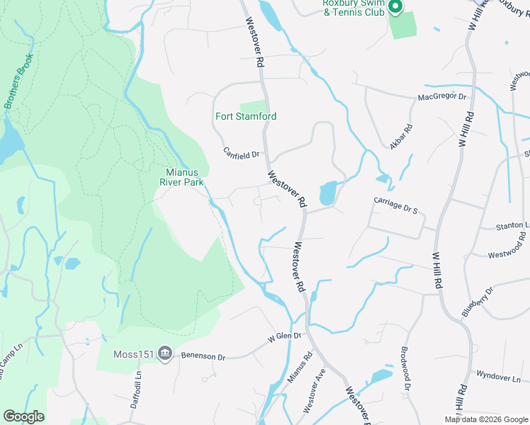 map of restaurants, bars, coffee shops, grocery stores, and more near 31 General Waterbury Lane in Stamford