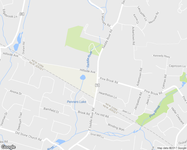 map of restaurants, bars, coffee shops, grocery stores, and more near 3 Hillside Avenue in Airmont