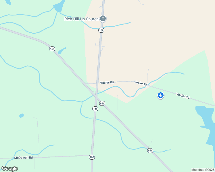 map of restaurants, bars, coffee shops, grocery stores, and more near 148 Vosler Road in Volant