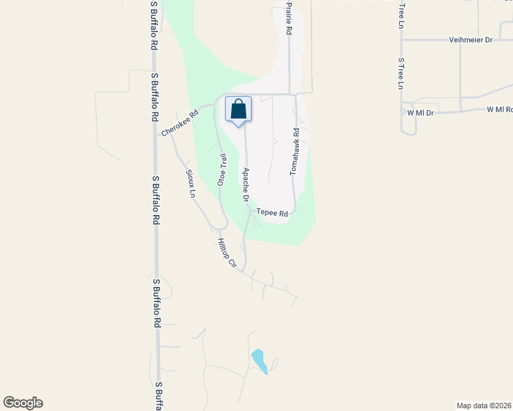 map of restaurants, bars, coffee shops, grocery stores, and more near 139-399 Tepee Road in North Platte