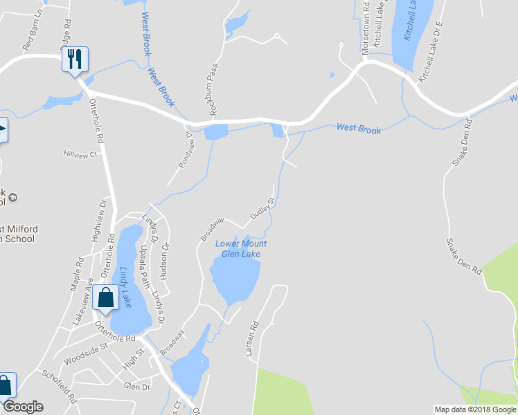 map of restaurants, bars, coffee shops, grocery stores, and more near 17 Dudley Street in West Milford