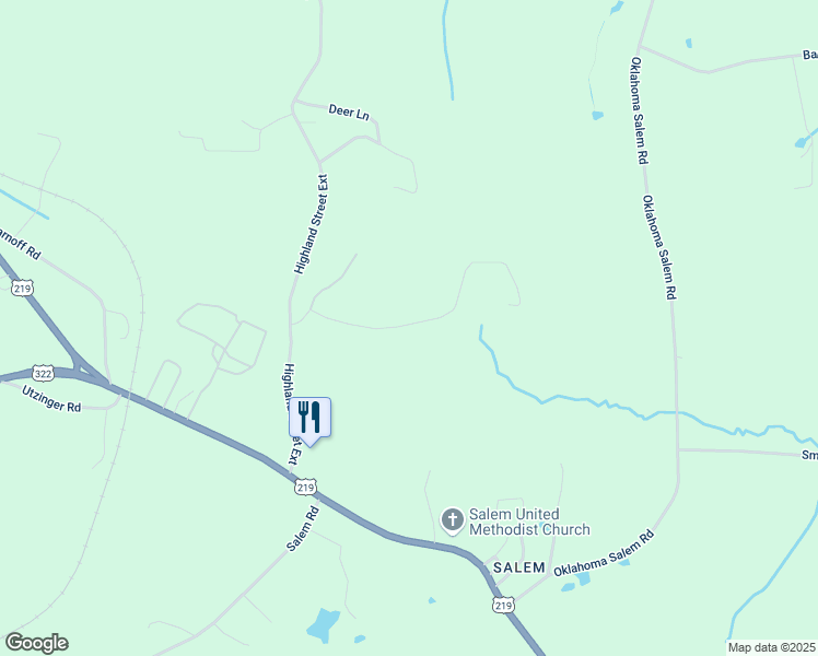 map of restaurants, bars, coffee shops, grocery stores, and more near 1431 Highland Street Ext in DuBois