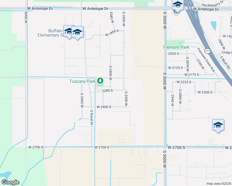 map of restaurants, bars, coffee shops, grocery stores, and more near 3367 2280 South in Syracuse