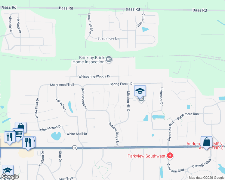 map of restaurants, bars, coffee shops, grocery stores, and more near 309 Heather Knoll Pl in Fort Wayne