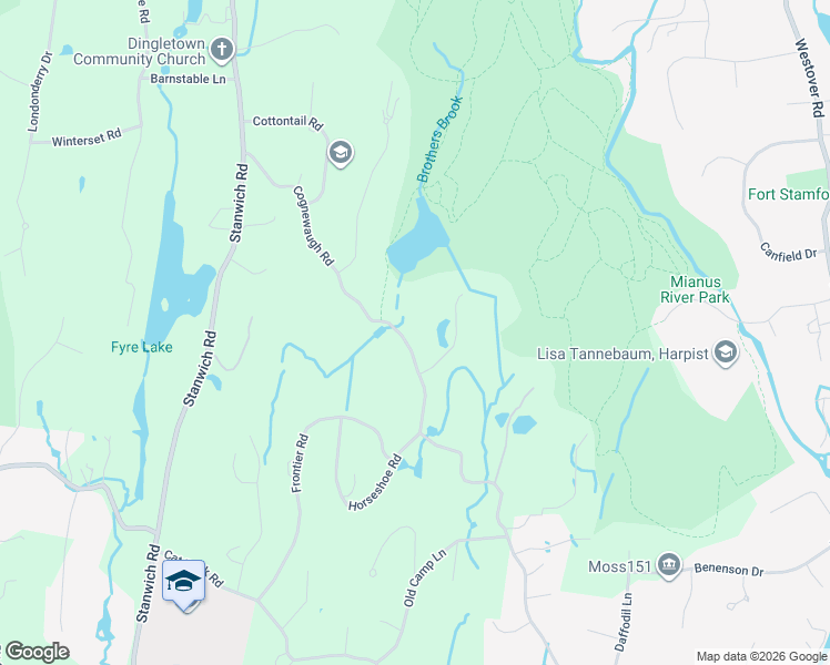 map of restaurants, bars, coffee shops, grocery stores, and more near 10 Shannon Lane in Greenwich