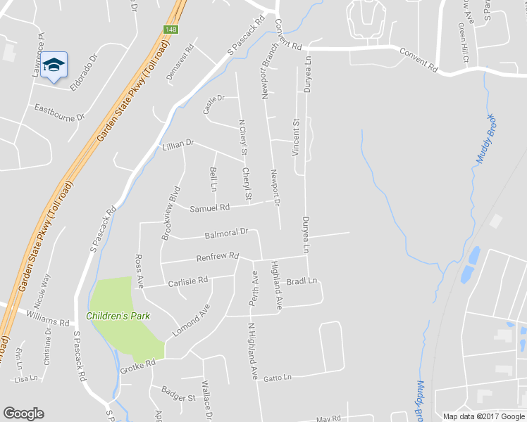 map of restaurants, bars, coffee shops, grocery stores, and more near 27 Samuel Road in Spring Valley