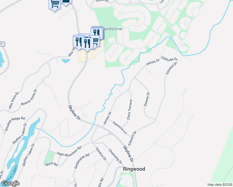 map of restaurants, bars, coffee shops, grocery stores, and more near 5 Kozy Court in Ringwood
