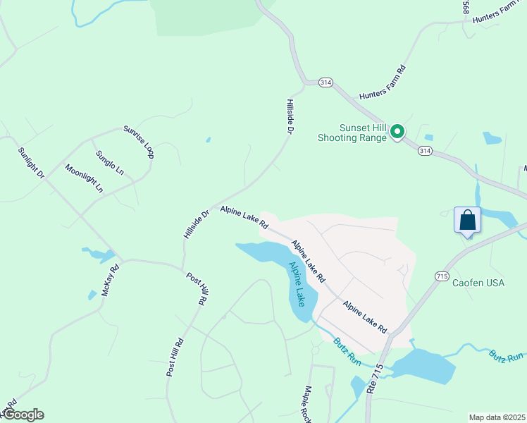 map of restaurants, bars, coffee shops, grocery stores, and more near 93-95 Alpine Lake Drive in Monroe