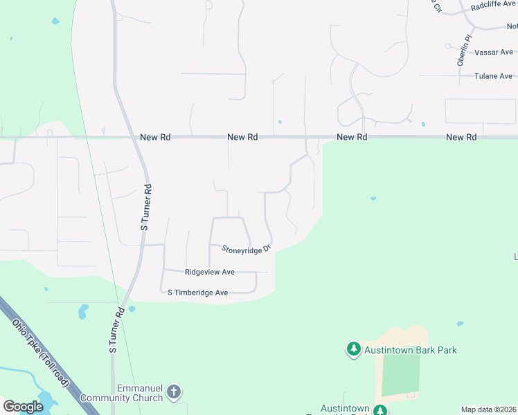 map of restaurants, bars, coffee shops, grocery stores, and more near 6296 Stoneyridge Drive in Youngstown