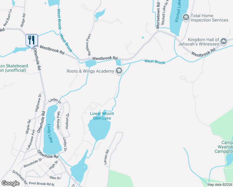 map of restaurants, bars, coffee shops, grocery stores, and more near 28 Dudley Street in West Milford