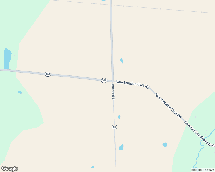 map of restaurants, bars, coffee shops, grocery stores, and more near 11389 Ohio 162 in New London