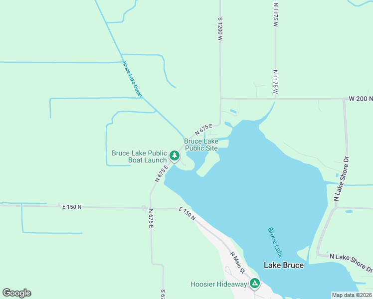 map of restaurants, bars, coffee shops, grocery stores, and more near 1776 North 675 East in Kewanna