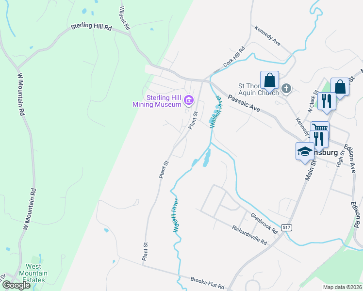 map of restaurants, bars, coffee shops, grocery stores, and more near 3 Avenue B in Ogdensburg