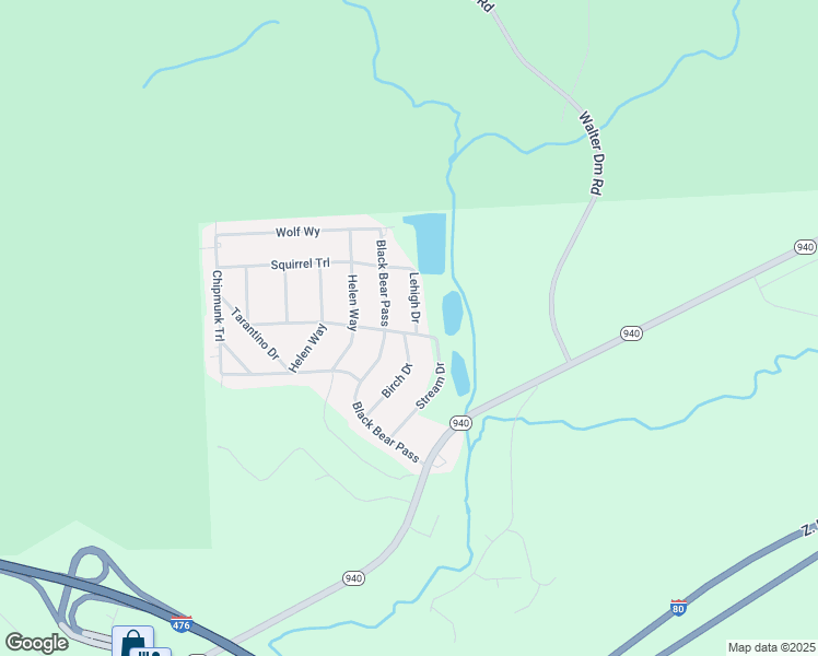 map of restaurants, bars, coffee shops, grocery stores, and more near 51-59 Birch Drive in Lake Harmony