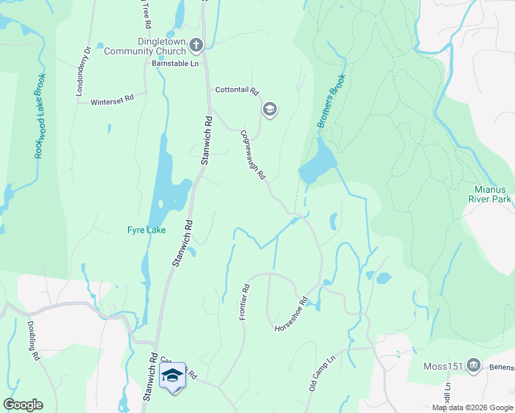 map of restaurants, bars, coffee shops, grocery stores, and more near 484 Cognewaugh Road in Greenwich