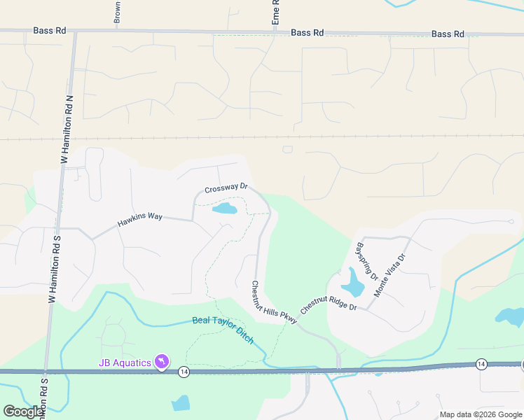 map of restaurants, bars, coffee shops, grocery stores, and more near 11819 Crossway Drive in Fort Wayne