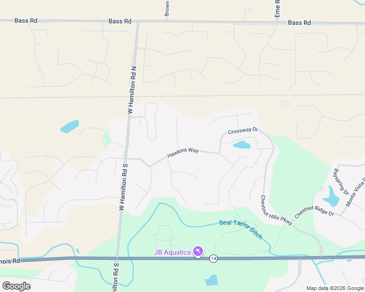 map of restaurants, bars, coffee shops, grocery stores, and more near 308 Club Course Drive in Fort Wayne