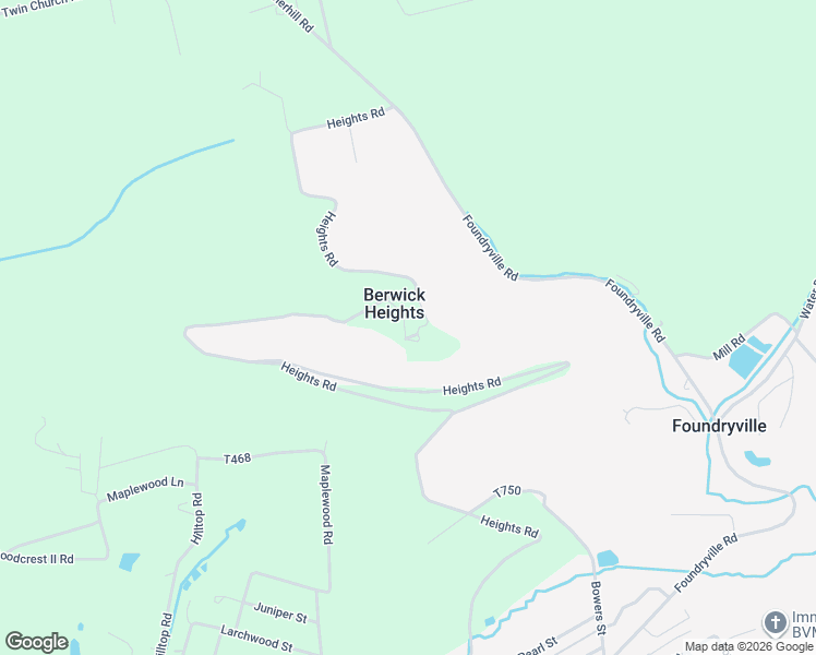 map of restaurants, bars, coffee shops, grocery stores, and more near 2566 Heights Rd in Berwick