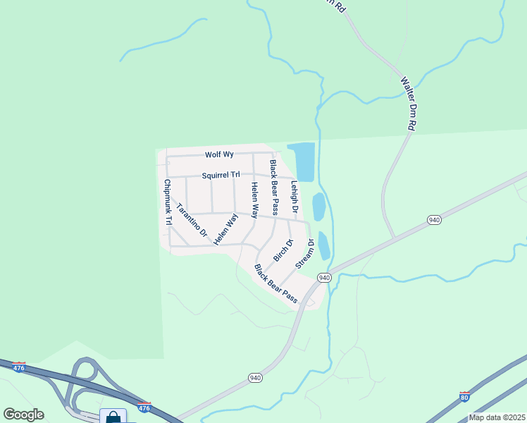 map of restaurants, bars, coffee shops, grocery stores, and more near 26 Gopher Gap Lane in White Haven