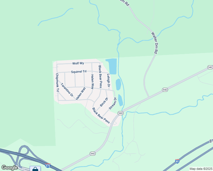 map of restaurants, bars, coffee shops, grocery stores, and more near 7 Lehigh Drive in Lake Harmony