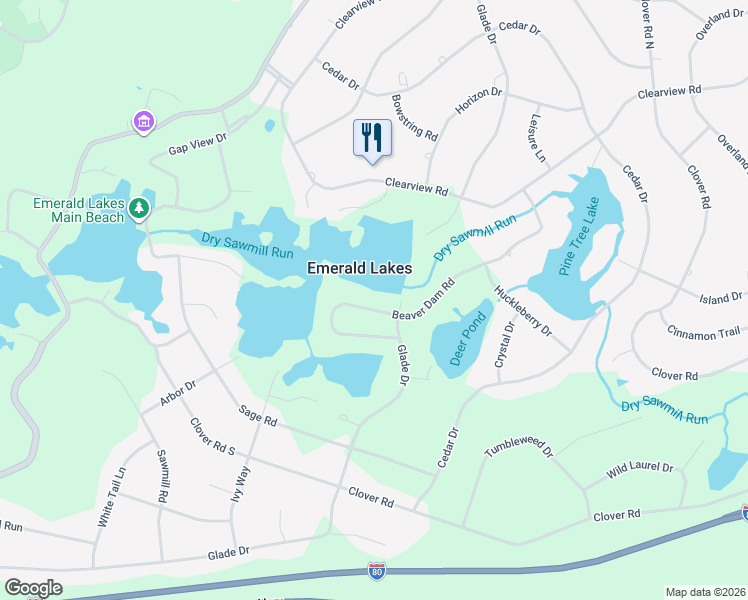 map of restaurants, bars, coffee shops, grocery stores, and more near 812 Beaver Dam Road in Long Pond