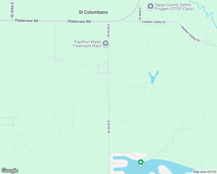 map of restaurants, bars, coffee shops, grocery stores, and more near 15490 South 87th Street in Papillion